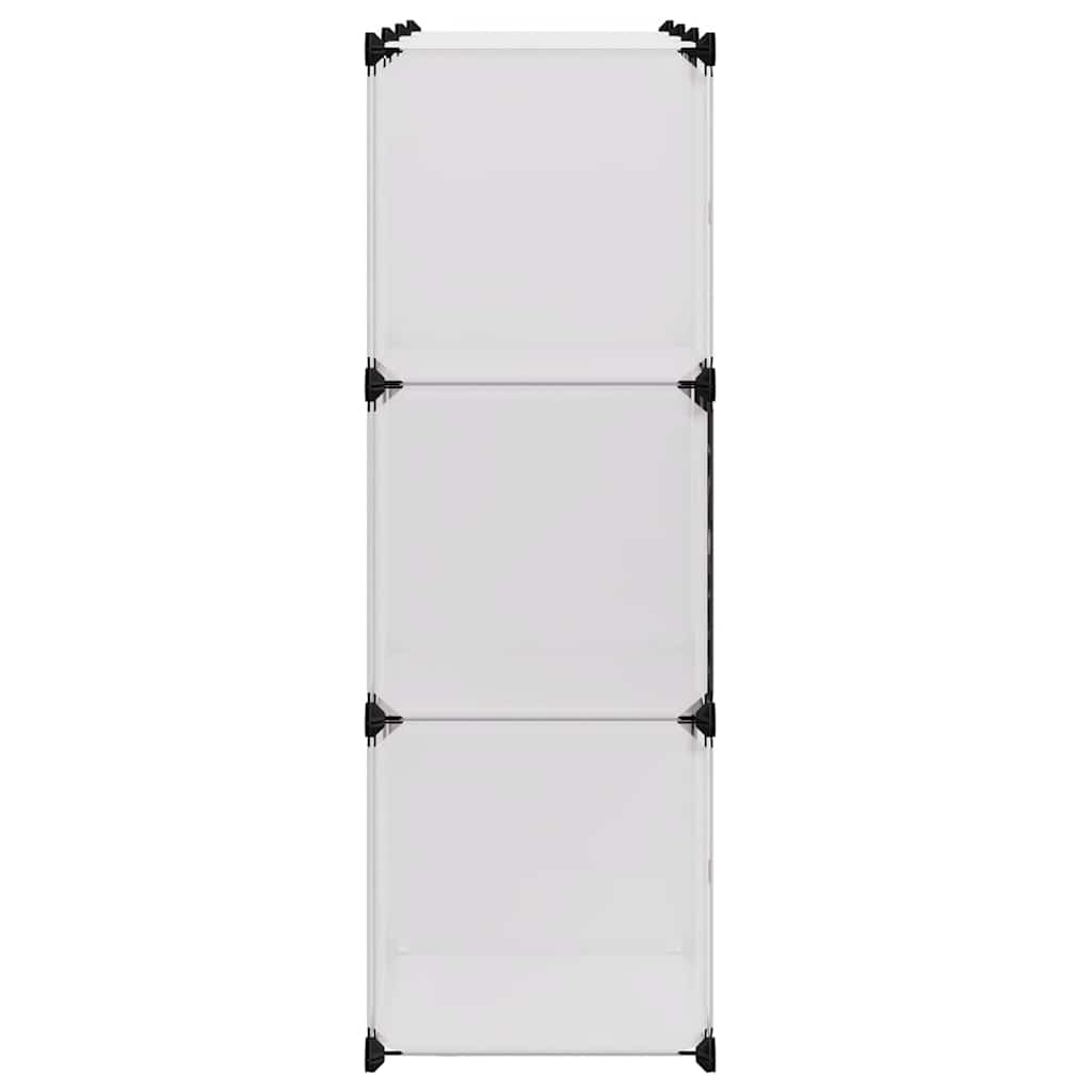 Storage Cube Organiser with 9 Compartments Black and White
