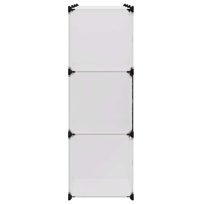 Storage Cube Organiser with 9 Compartments Black and White