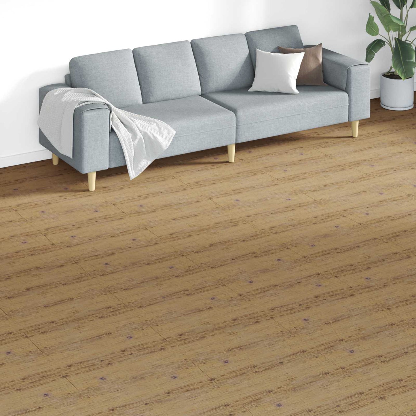Flooring Planks 18 pcs Walnut Brown 5.26 m² PVC