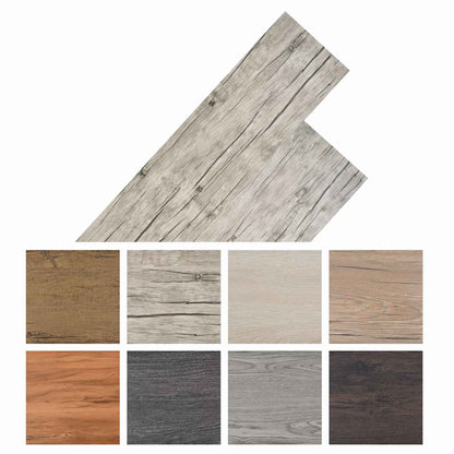 Flooring Planks 18 pcs Grey 5.26 m² PVC