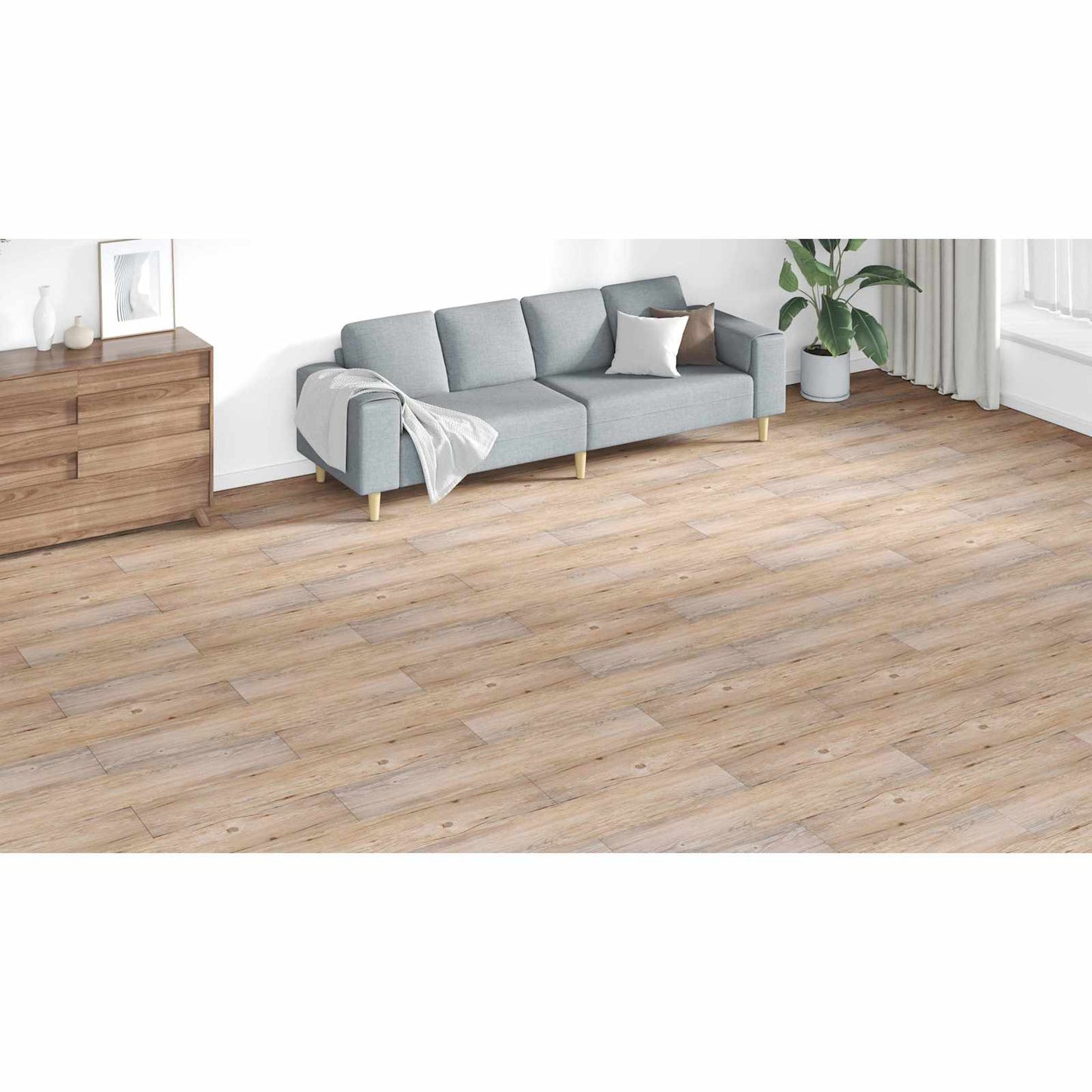 Flooring Planks 18 pcs Brown 5.26 m² PVC