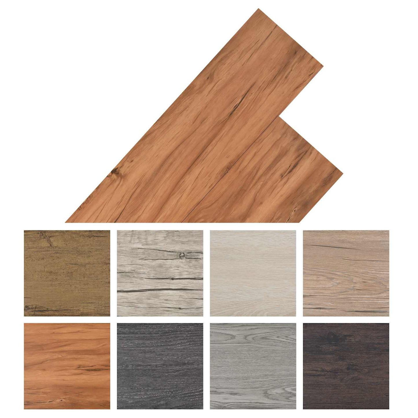 Flooring Planks 18 pcs Brown 5.26 m² PVC