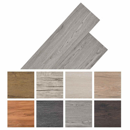 Flooring Planks 18 pcs Dark Grey 5.26 m² PVC