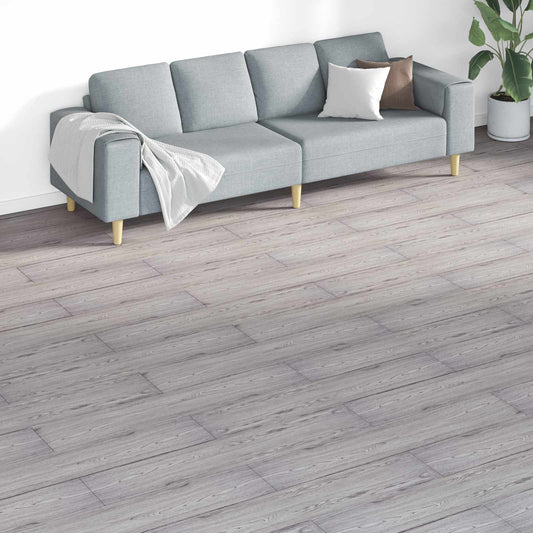 Flooring Planks Dark Grey 5.26 m² 18 pcs PVC