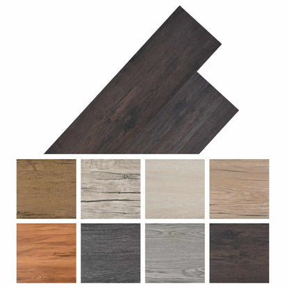 Flooring Planks 18 pcs Dark Grey 5.26 m² PVC
