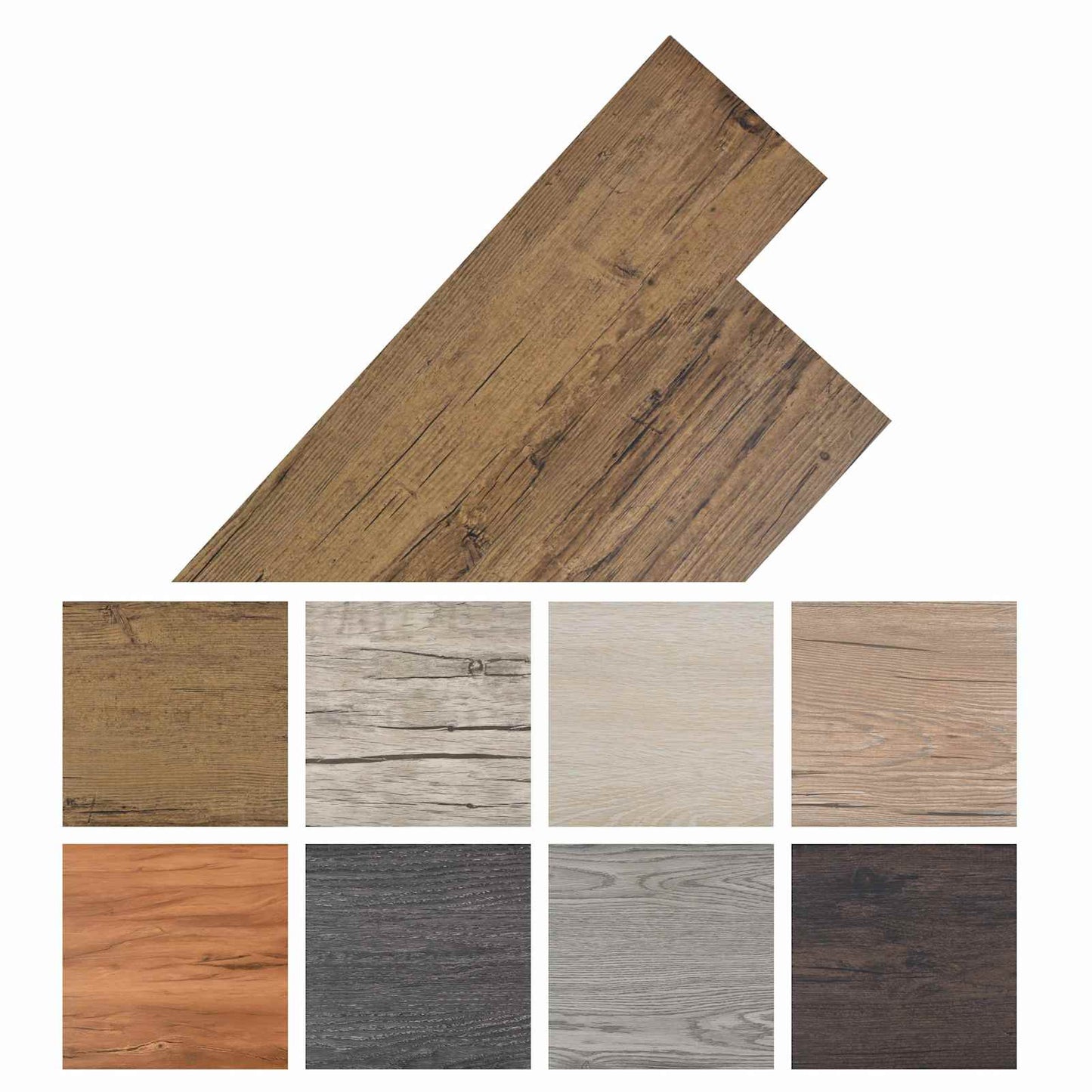 Flooring Planks 36 pcs Walnut Brown 5.02 m² PVC