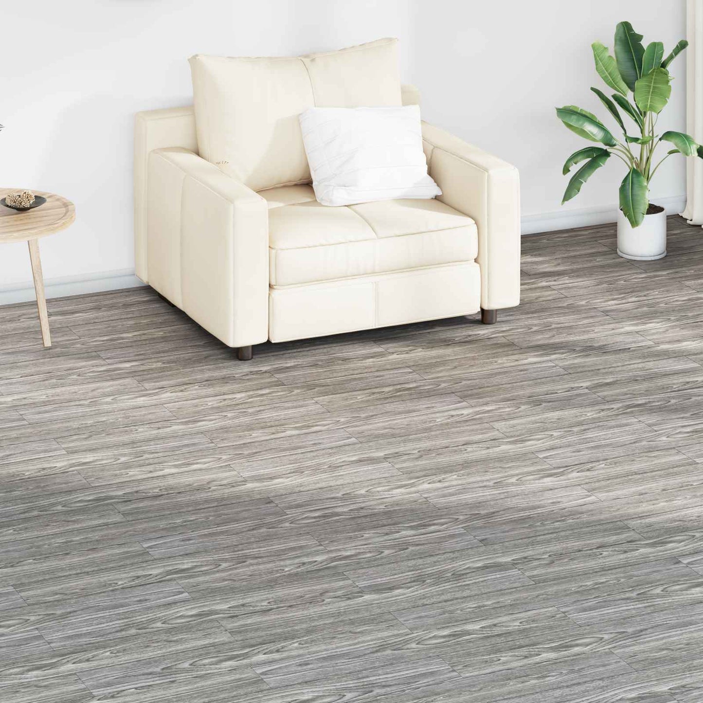Flooring Planks 36 pcs Dark Grey 5.02 m² PVC