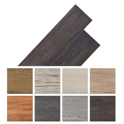 Flooring Planks 36 pcs Dark Brown 5.02 m² PVC