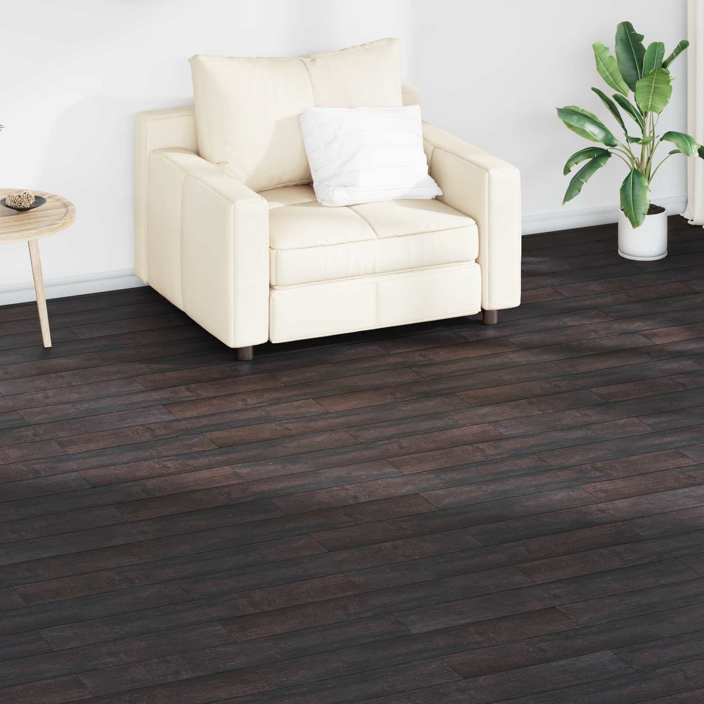 Flooring Planks 36 pcs Dark Brown 5.02 m² PVC