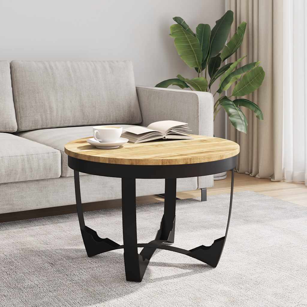 Coffee Table Solid Rough Mango Wood 60x40 cm