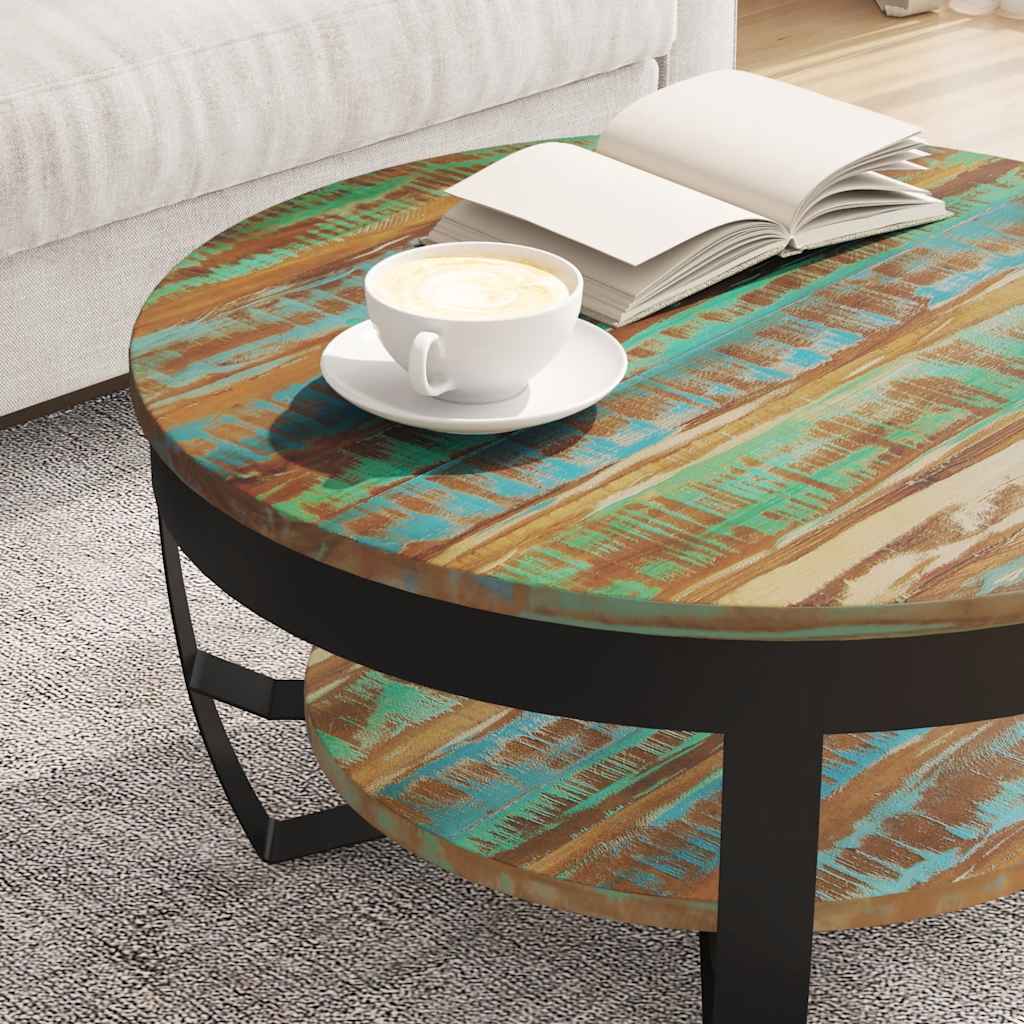 Coffee Table | Multicolour | Solid reclaimed wood | Medium |  Industrial