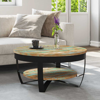 244674 vidaXL Coffee Table Solid Reclaimed Wood 65x32 cm