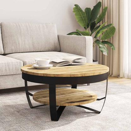 Coffee Table Solid Rough Mango Wood 65x32 cm
