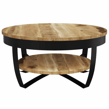 Coffee Table Solid Rough Mango Wood 65x32 cm