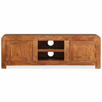 TV Cabinet Solid Wood with Honey Finish 120x30x40 cm