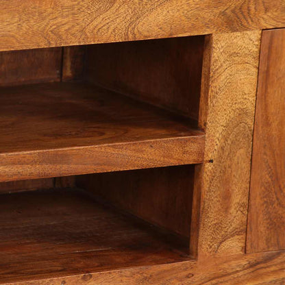 TV Cabinet Solid Wood with Honey Finish 120x30x40 cm
