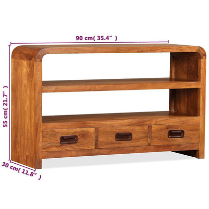 244681 vidaXL TV Cabinet Solid Wood Acacia 90x30x55 cm
