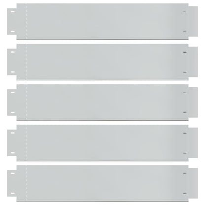 Lawn Fences 5 pcs Galvanised Steel 100x19 cm