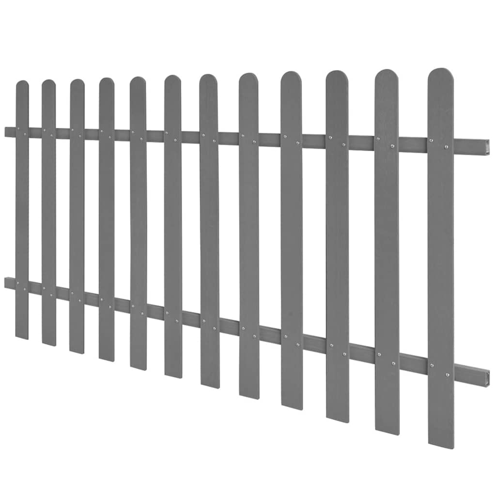 42820 vidaXL Picket Fence WPC 200x100 cm