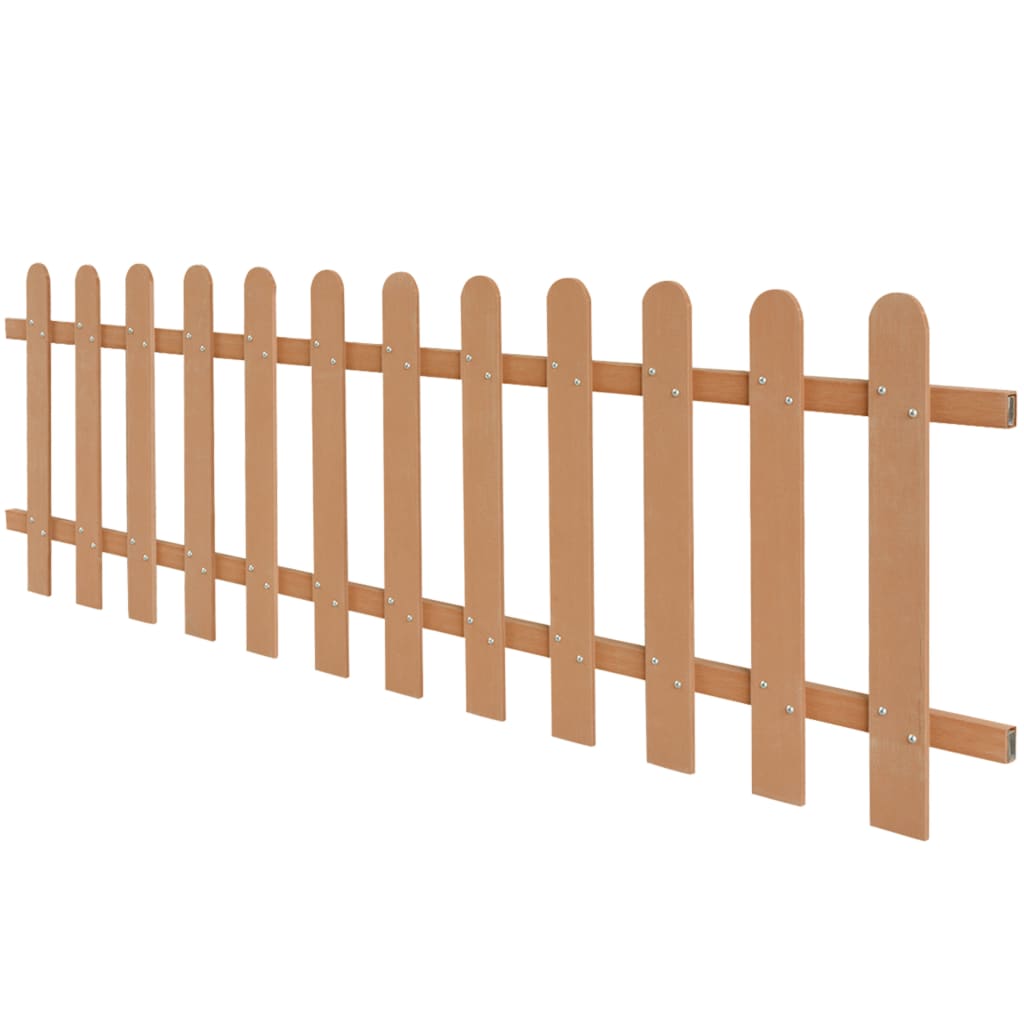 42822 vidaXL Picket Fence WPC 200x60 cm