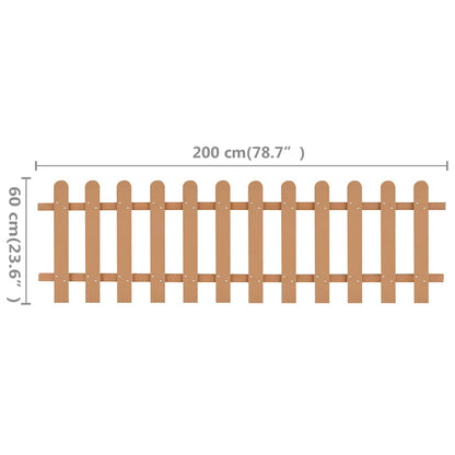 42822 vidaXL Picket Fence WPC 200x60 cm