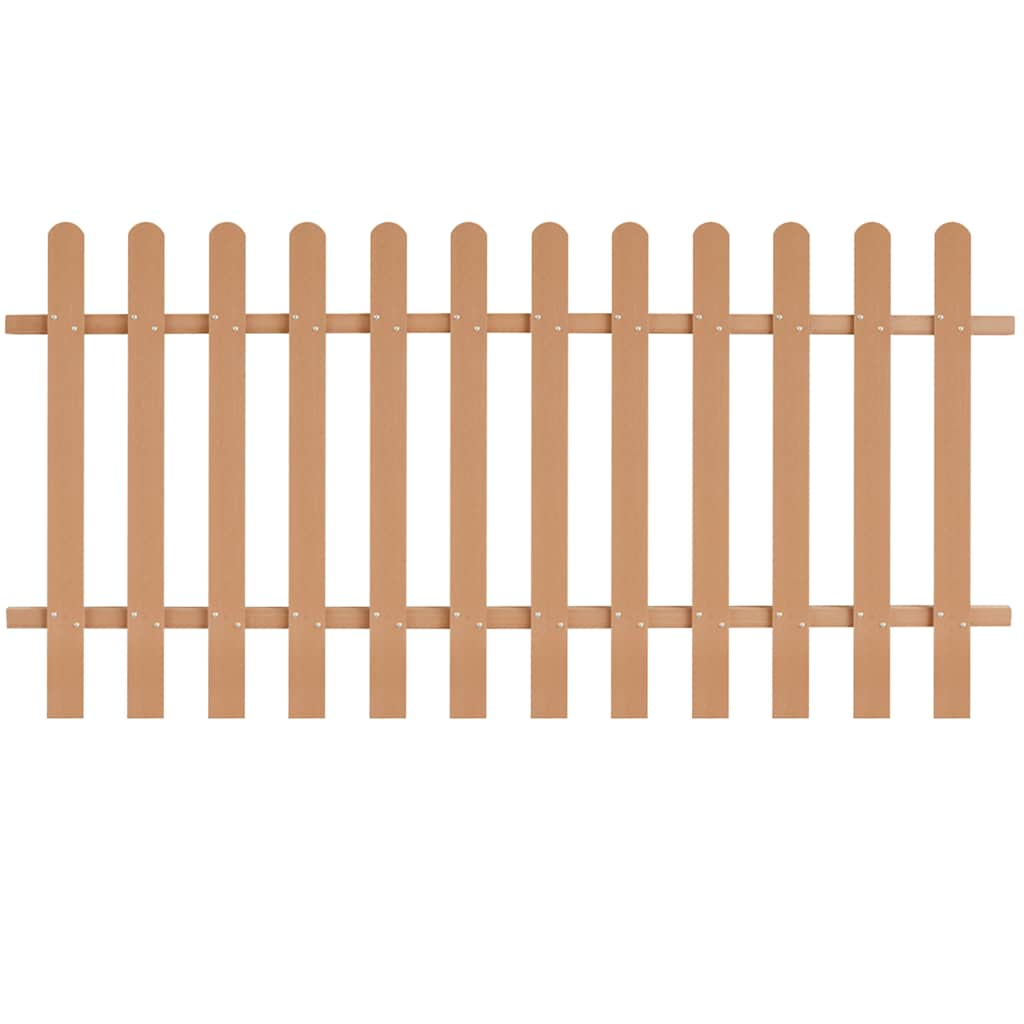 42824 vidaXL Picket Fence WPC 200x100 cm