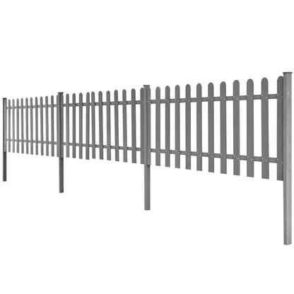 42826 vidaXL Picket Fence with Posts 3 pcs WPC 600x60 cm
