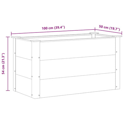Garden Raised Bed WPC 100x50x54 cm Grey