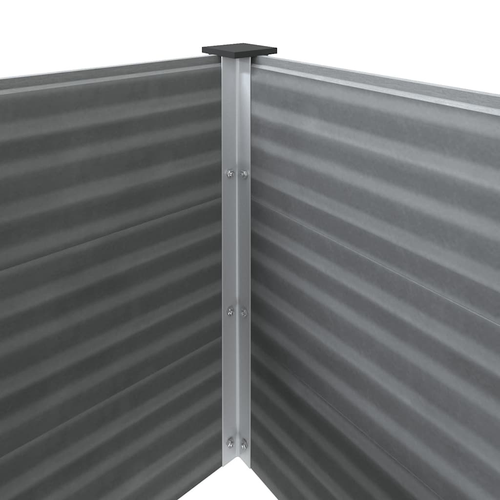 Garden Raised Bed WPC 100x50x91 cm Grey