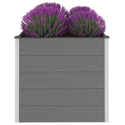 Garden Raised Bed WPC 100x100x91 cm Grey