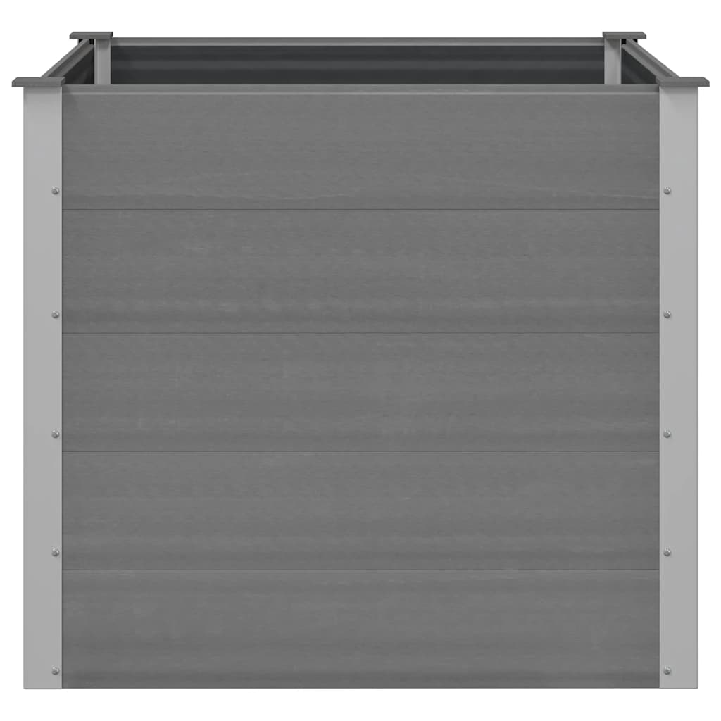 Garden Raised Bed WPC 100x100x91 cm Grey