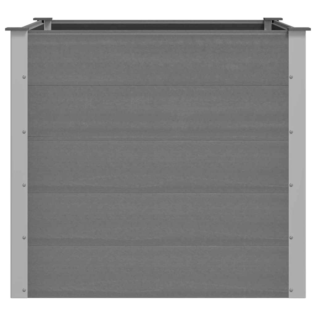 Garden Raised Bed WPC 100x100x91 cm Grey