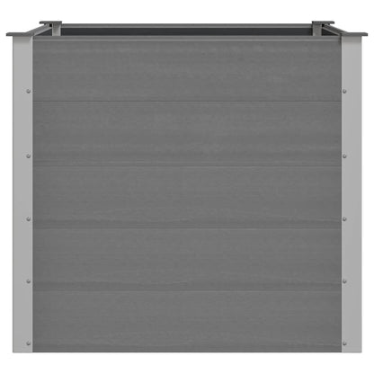 Garden Raised Bed WPC 100x100x91 cm Grey