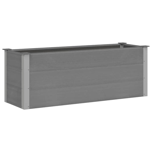 Garden Raised Bed WPC 150x50x54 cm Grey
