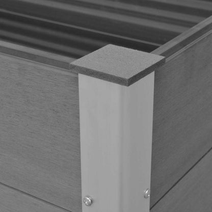 Garden Raised Bed WPC 150x50x54 cm Grey