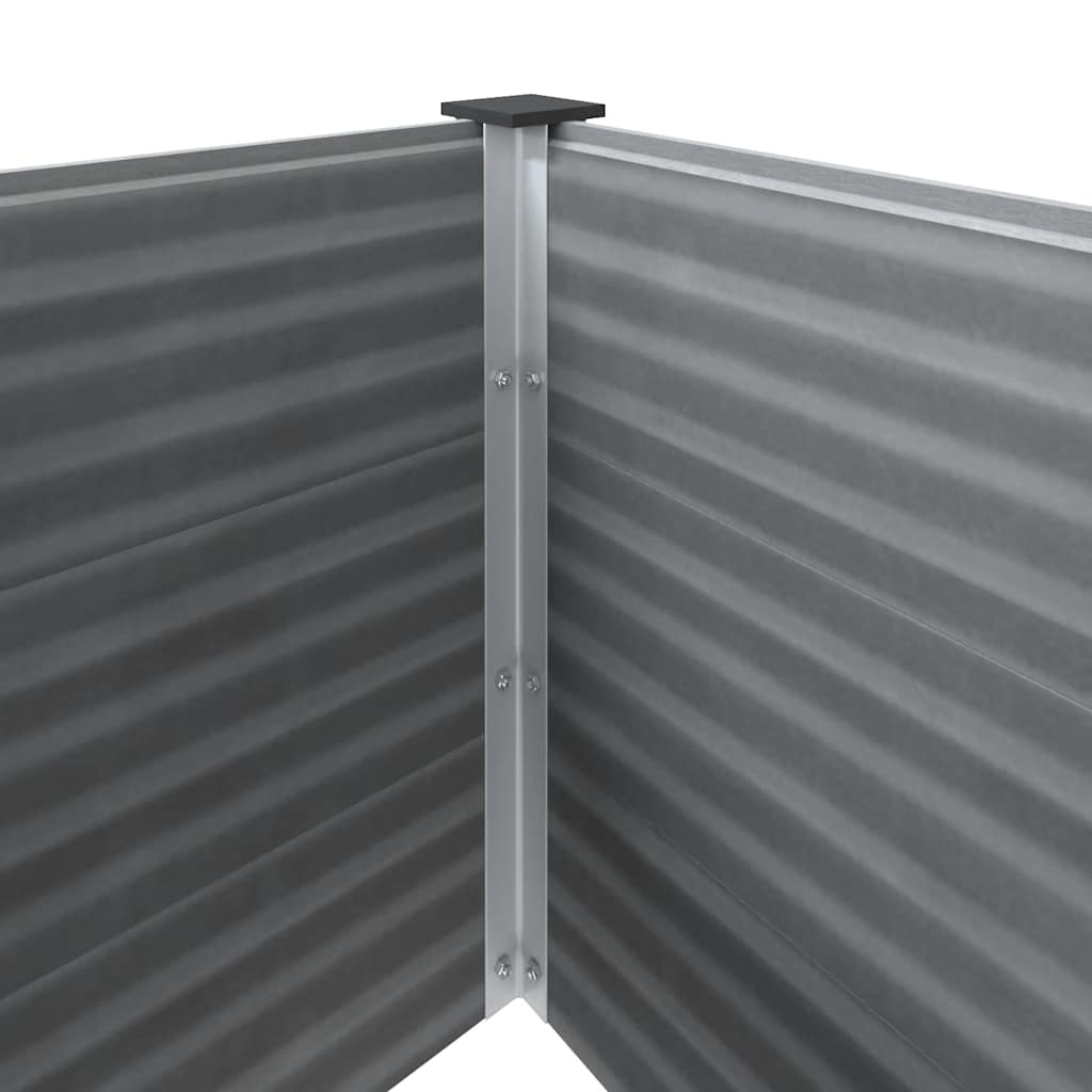 Garden Raised Bed WPC 150x50x91 cm Grey