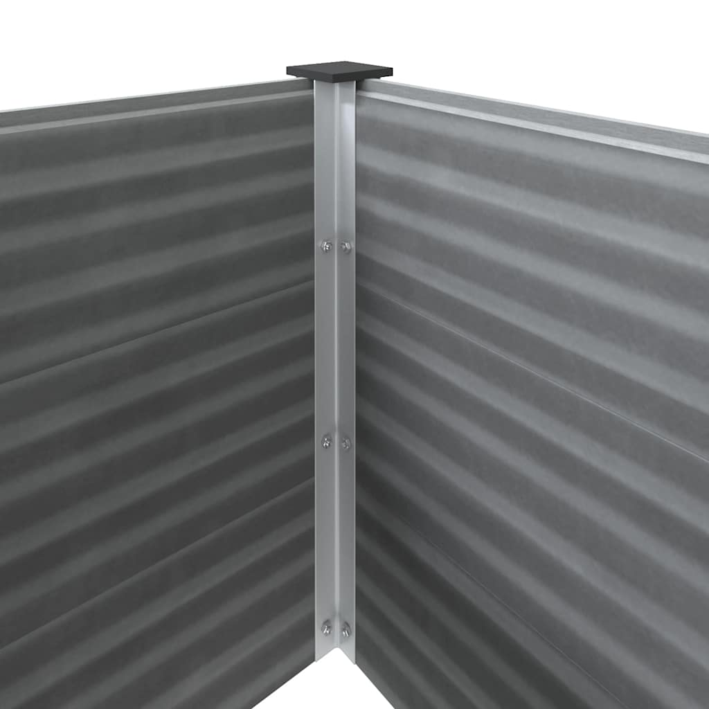 Garden Raised Bed WPC 150x50x91 cm Grey