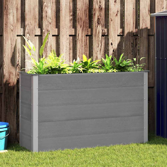 Garden Raised Bed | Grey | Wood-plastic composite | 150x50x91 cm