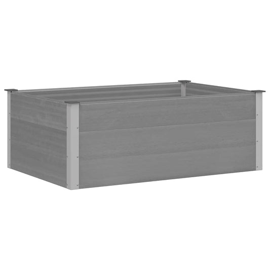 Garden Raised Bed | Grey | Wood-plastic composite | 150x100x54 cm | Tough