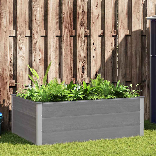 Garden Raised Bed | Grey | Wood-plastic composite | 150x100x54 cm | Tough
