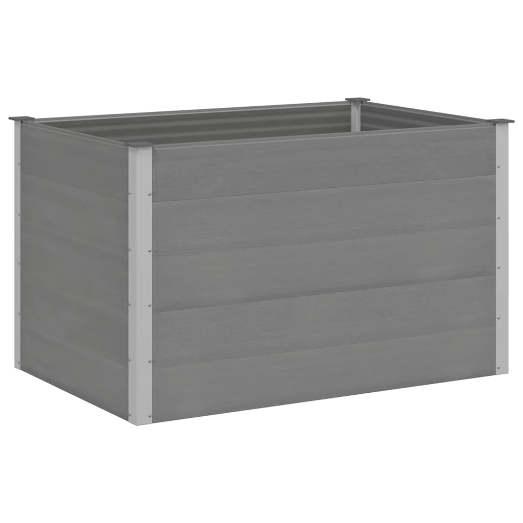 Garden Raised Bed WPC 150x100x91 cm Grey