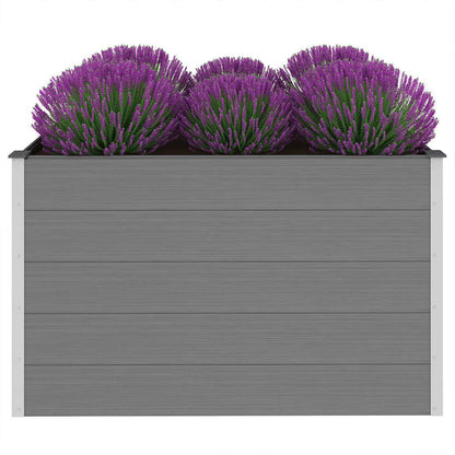 Garden Raised Bed WPC 150x100x91 cm Grey