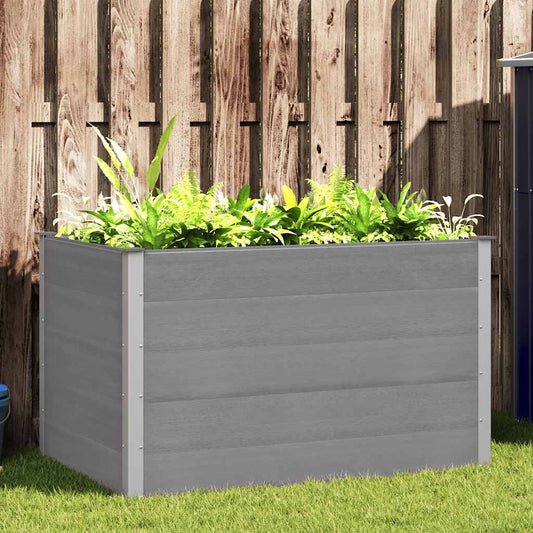 Garden Raised Bed WPC 150x100x91 cm Grey