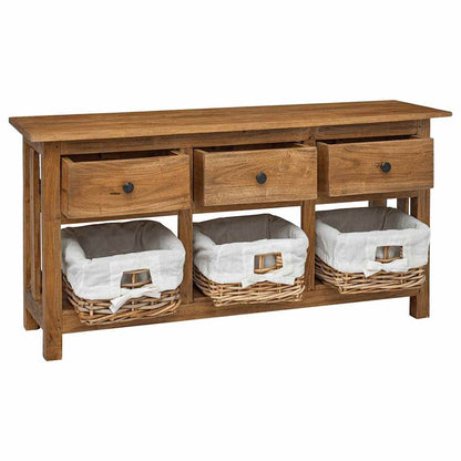 244488 vidaXL Sideboard Solid Mahogany Wood 100x30x50 cm