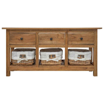 244488 vidaXL Sideboard Solid Mahogany Wood 100x30x50 cm