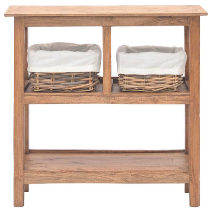 244489 vidaXL Console Table Solid Mahogany Wood 69x28x70 cm