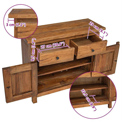 244490 vidaXL Sideboard Solid Mahogany Wood 75x30x65 cm