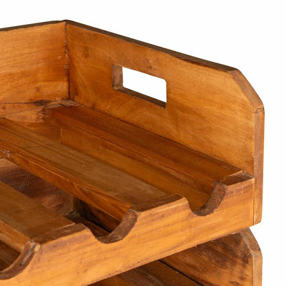 Wine Racks 4 pcs for 16 Bottles Solid Mahogany Wood