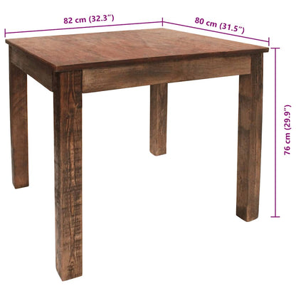 Dining Table Mixed Recycled Wood 82x80x76 cm