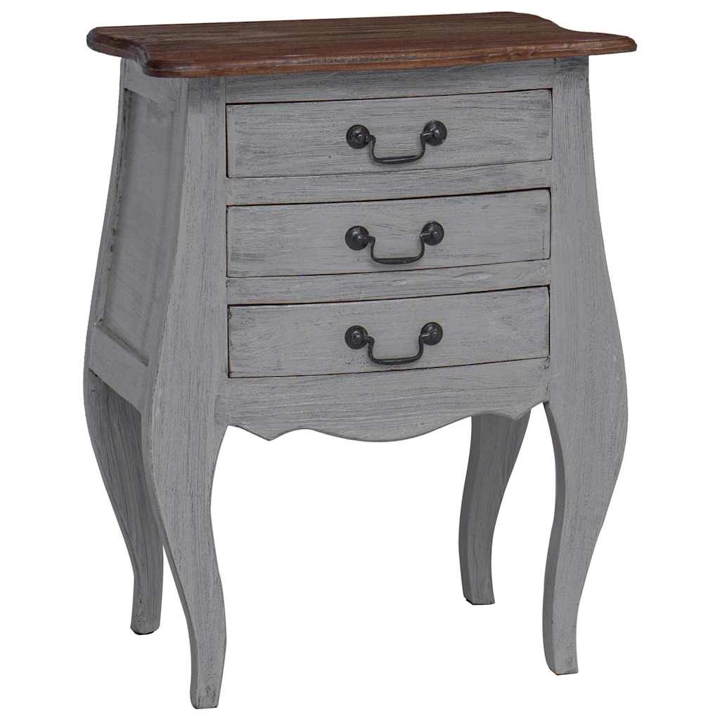 244504 vidaXL Bedside Cabinet Solid Mahogany Wood 48x35x64 cm